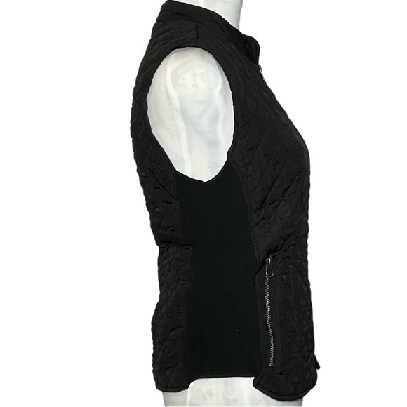 New Directions Woman’s Size Small Black Quilted Vest: Pre-loved - Picture 3 of 7